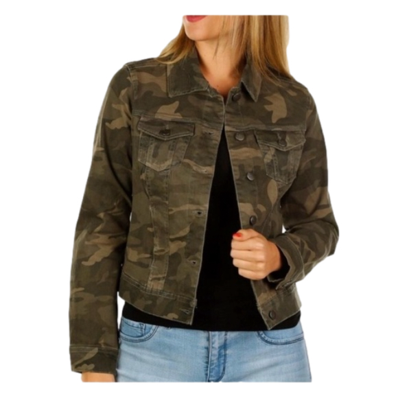 d. jeans Jackets & Blazers - D. Jeans Women’s Plus Size Camo Denim Stretch Jacket Size: 1X